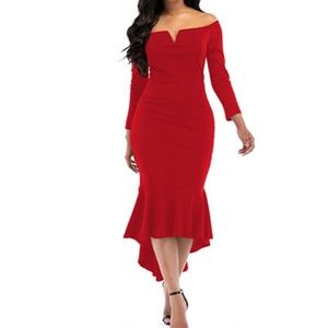 Casual, and trendy cute red dress